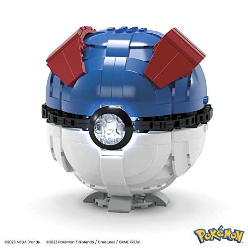 Mega Construx Bevo Pokémon Jumbo Superball (HMW04) für 23,49 Euro (UVP 44,99 Euro) / 299 Klemmbausteine [Amazon Prime]