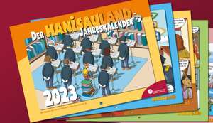 GRATIS HanisauLand Wandkalender 2023 im DIN A3-Format (bestehend aus 12 Comics)
