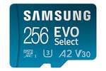 PRIME: Samsung EVO Select microSD Speicherkarte (MB-ME256KA/EU), 256 GB, UHS-I U3, Full HD, 130MB/s Lesen