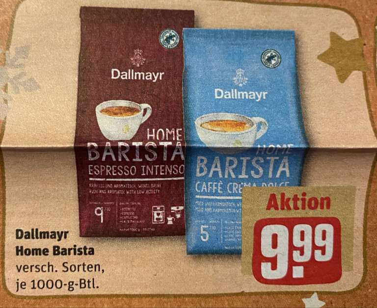 [REWE+Scondoo] Dallmayr Barista 1KG Kaffee für 6,39€
