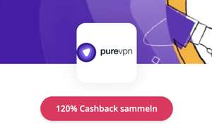 [Topcashback] 120% Cashback bei PureVPN nur heute. Gewinn moeglich
