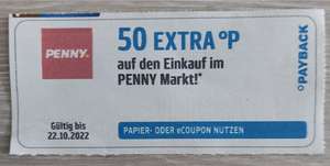 [Payback][Penny] 50 Extra Punkte ab 2€ Mindestumsatz