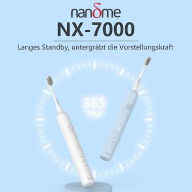 Nandme NX7000 Schallzahnbürste mit 12 Bürstenköpfen