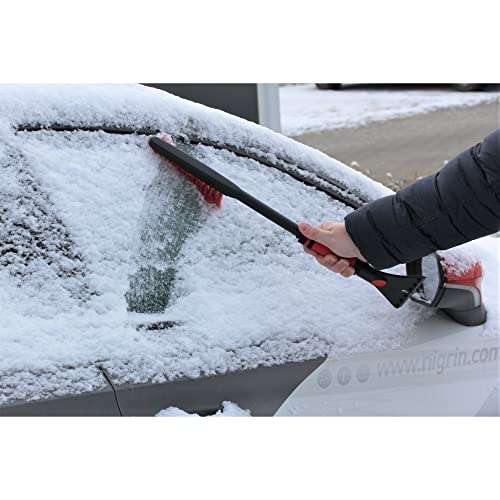 (PRIME) NIGRIN Eiskratzer fürs Auto mit Schneebesen und ergonomischen rutschfesten Softgriff