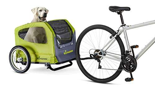 Schwinn Rascal Bike Pet Trailer, for Small and Large Dogs, Large, Grey