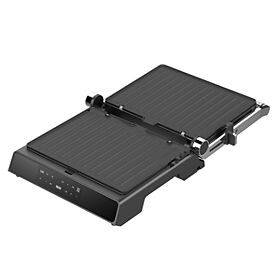 Lokal Poco Amberg Emerio Kontaktgrill CG-130860.1 silber Edelstahl B/H/T: ca. 34,6x34x15 cm