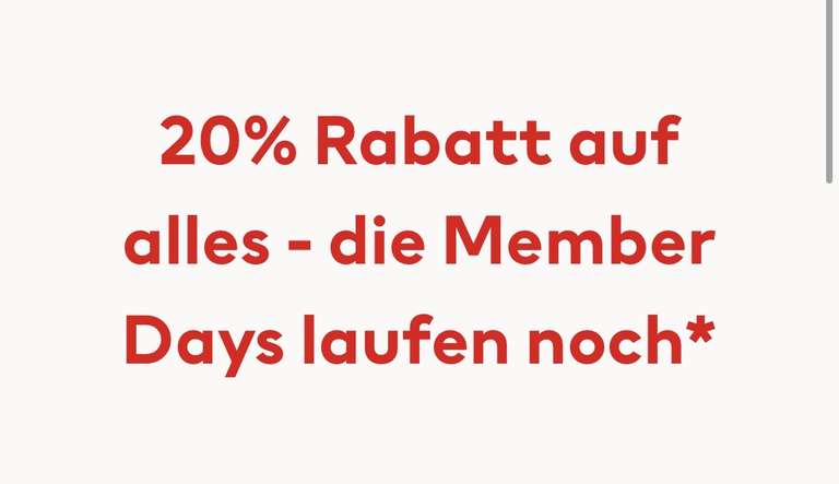 [H&M Member] 20% Rabatt auf ALLES ab 35€ MBW