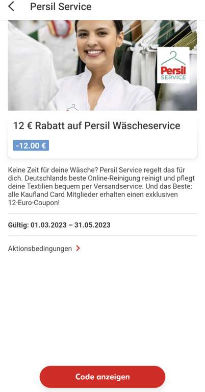 [Persil Service] 12€ Gutschein online Reinigung von Persil via Kaufland App