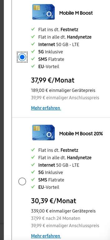 Samsung Galaxy S23 Ultra 256GB im o2 Mobile M Boost (20%)