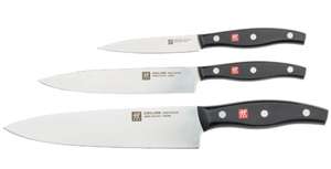 Zwilling Messer-Set »TWIN Pollux«, 3-teilig, 1 Spick- und Garnier- (10 cm), 1 Fleischmesser (16 cm) sowie 1 Kochmesser (20 cm)