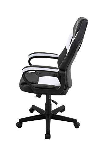 [Amazon] byLIVING Chefsessel Matteo/Gaming-Chair bis 110 kg belastbar/Kunststoff & Kunstleder schwarz/Armlehnen gepolstert/Applikation