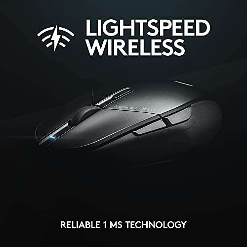 Logitech G G303 Shroud Edition, rechts, Optisch, RF Wireless + Bluetooth, 25600 DPI, 1 ms, Schwarz