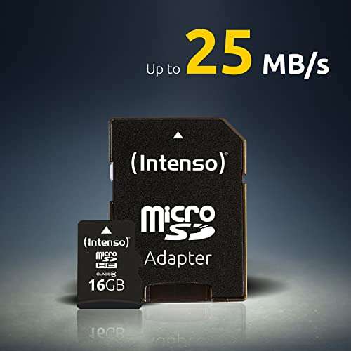 Intenso microSDXC 64GB Class 10 Speicherkarte inkl. SD-Adapter für 4,49€ [32 GB für 3,99] inkl. Versand (Amazon Prime)