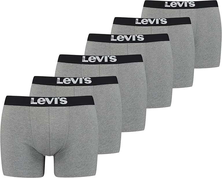Levi's 6er Pack Boxershorts grau ( Gr. S)