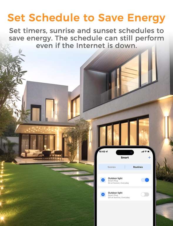 (Prime) Refoss WLAN Steckdose Outdoor mit Apple HomeKit, Smart Home Steckdose Aussenbereich Wasserdicht, Fernbedienung Wifi Doppelsteckdose