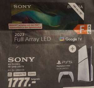 [Media Markt Saturn] Bundle Sony Bravia Google TV KD75X85L KD 75 X 85 L + Playstation PS 5 Slim 1.777€ 25.03. - 06.04.2024