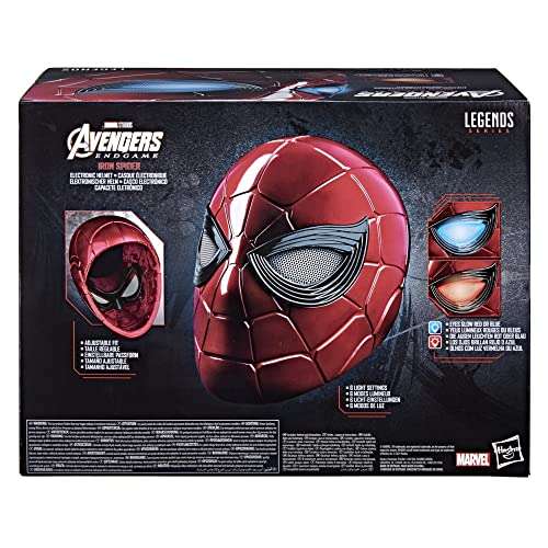[Amazon Frankreich] Hasbro Legends Series Spider-Man | elektronischer Helm mit leuchtenden Augen | 6 Licht-Einstellungen & Größe anpassbar