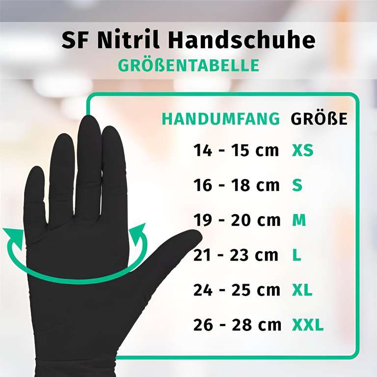 sf nitril handschuhe Untersuchungshandschuhe Schwarz M 200 Stk – 11,39€ bei Amazon, Prime Inhalt:Large 57g Watch Air Gear - #GutscheinCB