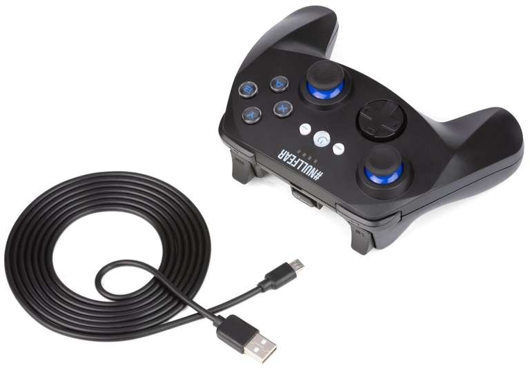 Snakebyte S04 Wireless Pro Controller für PC (2.4GHz USB-Adapter, DirectInput & Xinput, Konsolen-Layout, Micro-USB, 3m Ladekabel)