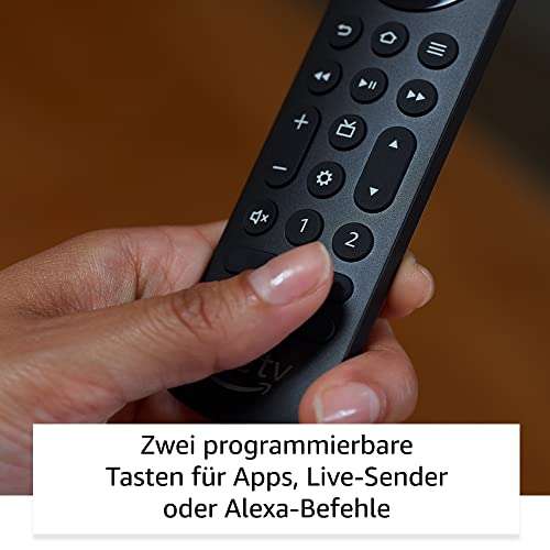Alexa-Sprachfernbedienung Pro, mit Remote Finder, TV-Steuerungstasten und Tastenbeleuchtung, erfordert ein kompatibles Fire TV-Gerät (Prime)