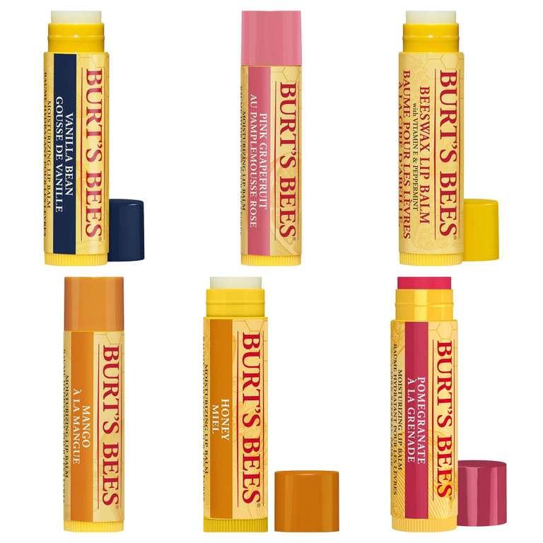 Burt's Bees 100 Prozent Natürlich Lippenbalsam, verschiedene Geschmacksrichtungen z.B. Bienenwachs mit Honig, 1 Stift (Prime Spar-Abo)