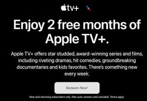 [Apple TV US] 2 Monate gratis für neue / wiederkehrende Kunden :)