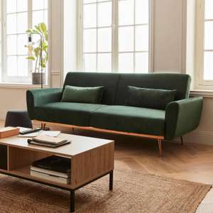 Oskar 2-3-Sitzer Design Samt Sofa mit Schlaffunktion
