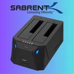 199° - [Prime] SABRENT 2 Bay USB A Festplatten Docking Station | 5Gbps, 2,5" 3.5" SATA HDD und SSD Dock mit Offline Klonen (EC HD2B)