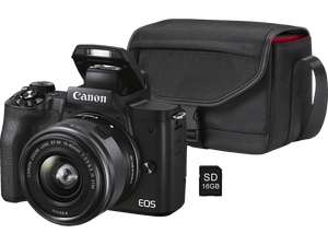 Canon EOS M50 MK II Kit + EF-M 15-45mm f/f/3.5-6.3 IS STM + Tasche und 16GB Speicherkarte