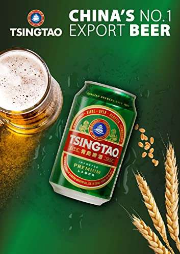 TSINGTAO - Bier 4,7% 24er Pack (24 X 330 ml) - Pfandfehler