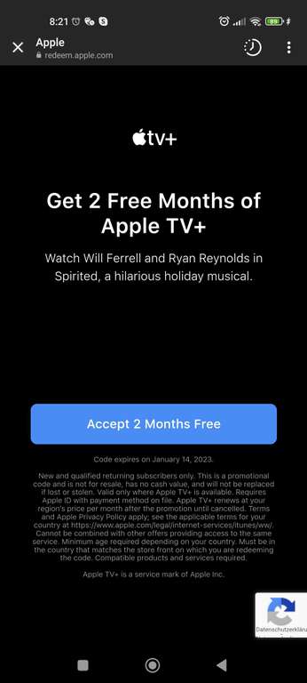 2 Monate AppleTV+ gratis (Neukunden und Leute ohne aktives Abo)