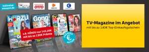 [Ü-60-Deal] (bis zu) 140€-Best-Choice/ Amazon Gutschein: tv Hören und Sehen, HÖRZU, BILD + FUNK, Gong