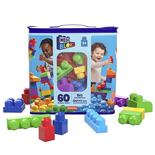 Mega Bloks, Bausteine für Kinder ab 1 Jahr, 60 Bauklötze