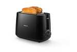 Philips Toaster – 2 Toastschlitze, 8 Stufen, Brötchenaufsatz, Auftaufunktion, Liftfunktion, Abschaltautomatik, schwarz HD2581/90 (Prime)