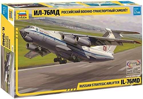 ZVEZDA 500787011 - 1:144 Ilyushin IL-76 MD Heavy Transporte, Modellbau (Prime)