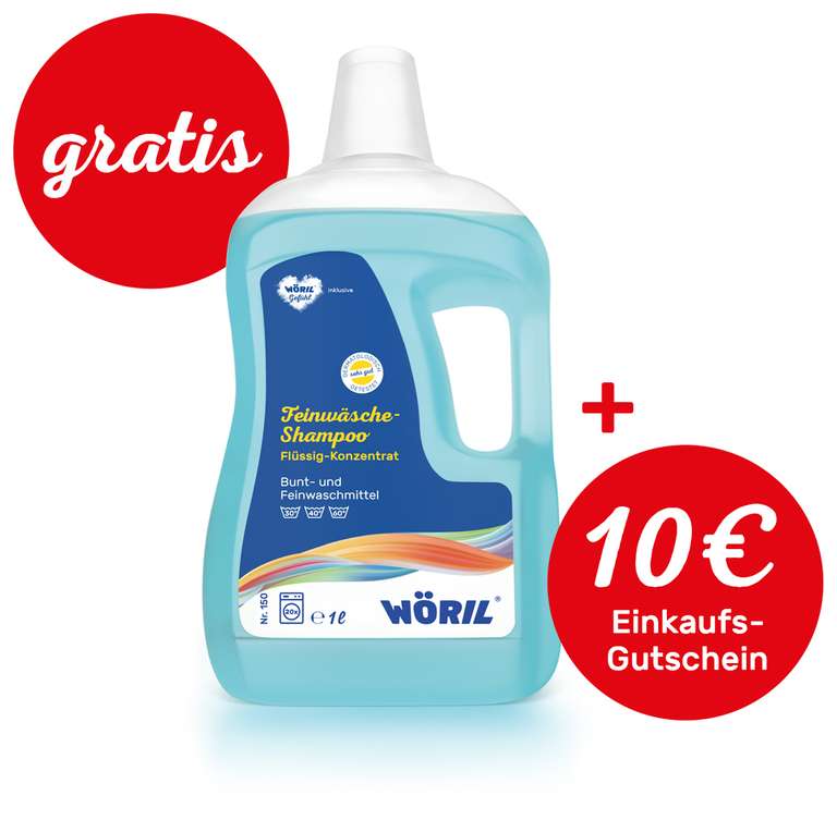 1 Liter Wöril Feinwaschmittel GRATIS + 10 Euro WÖHRLE Gutschein
