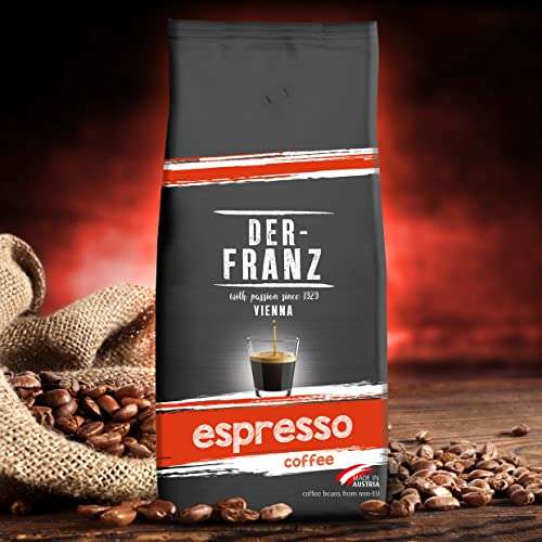 DER-FRANZ Espresso Kaffee, Ganze Bohne, 1000 g (4er-Pack) - Prime