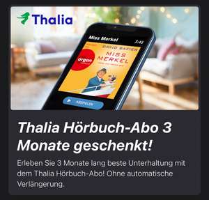 [Telekom Magenta Moments] 3 Monate Thalia Hörbuch Abo kostenlos (3 Hörbücher gesamt)