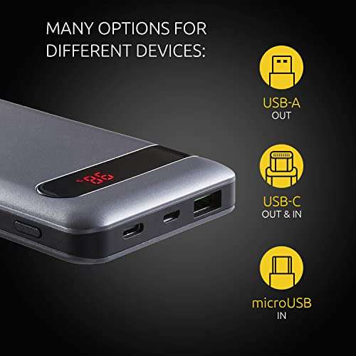 Intenso Powerbank PD 10000 - externer Akku mit Power Delivery & Quick Charge 3, 10000mAh (Prime/Otto flat)
