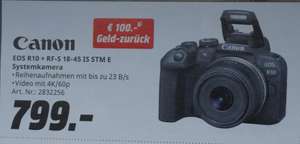 [Media Markt / Saturn Gutscheinheft] Canon EOS R10 + RF-S 18-45 799€ abzgl. 100€ Cashback 01.01.-13.01.024