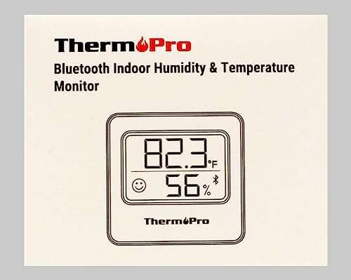 ThermoPro TP357 80m Bluetooth Hygrometer Innen Raumthermometer Digital mit APP Mini Luftfeuchtigkeitsmesser - Prime