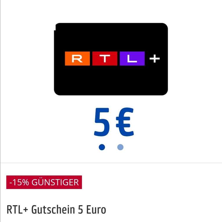 [PAYBACK] 5 EUR RTL+ Gutschein /15% Ersparnis