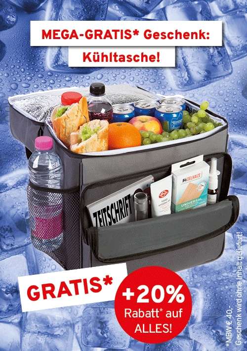 Vorteilshop: 20% auf alles + gratis Kühltasche von Nordcap (Maße: ca. 33 x 42 x 21 cm) ab 40€ MBW