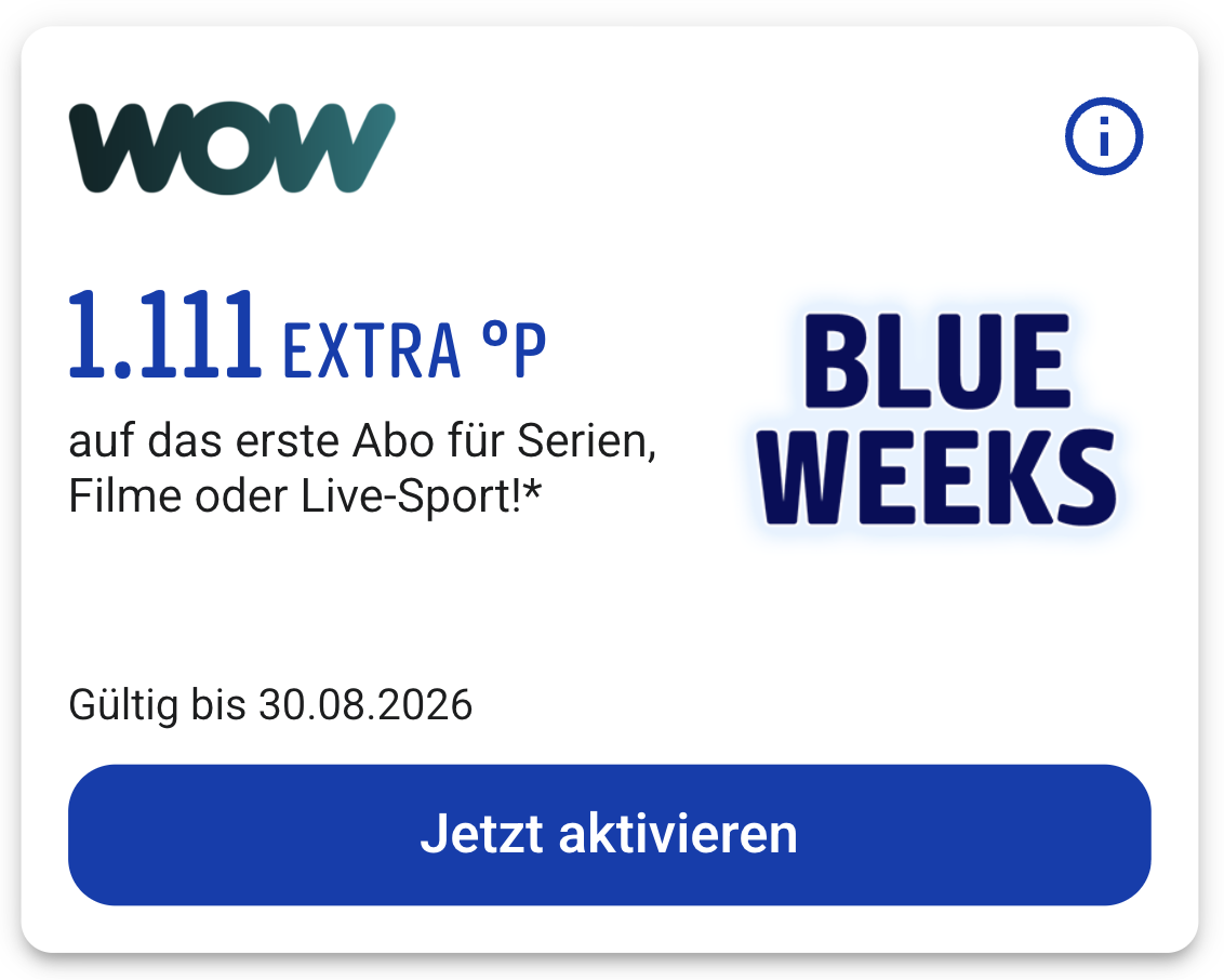 [WOW + Payback] 1111 Extra-Punkte + 100 Basispunkte auf das erste Abo von WOW (Effektiv BIS ZU 4,12€ Gewinn möglich)