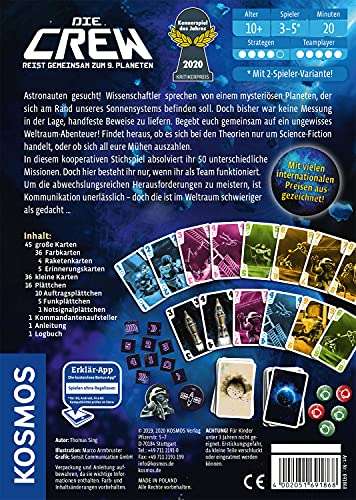 Die Crew: Reist gemeinsam zum 9. Planeten / kooperatives Kartenspiel / Kennerspiel des Jahres 2020 / Gesellschaftsspiel / bgg 7.8 [prime]