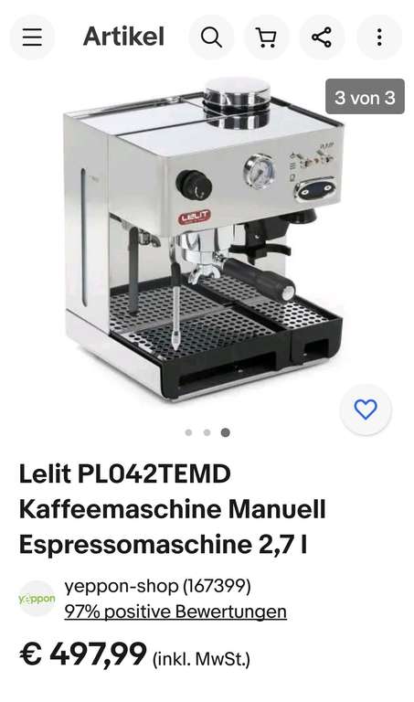 LELIT Anita Espressomaschine mit PID