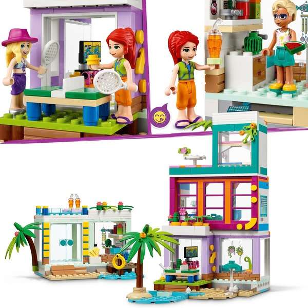 LEGO 41709 Friends Ferienhaus am Strand, Konstruktionsspielzeug + 3 Gratisbeilagen