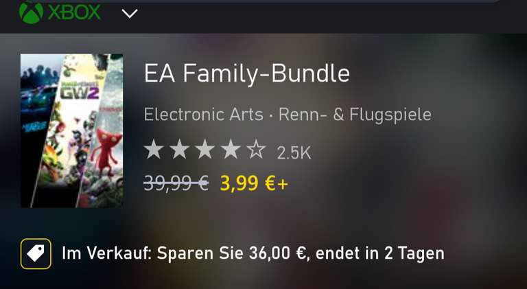 XBox / EA Family-Bundle (3 Spiele)