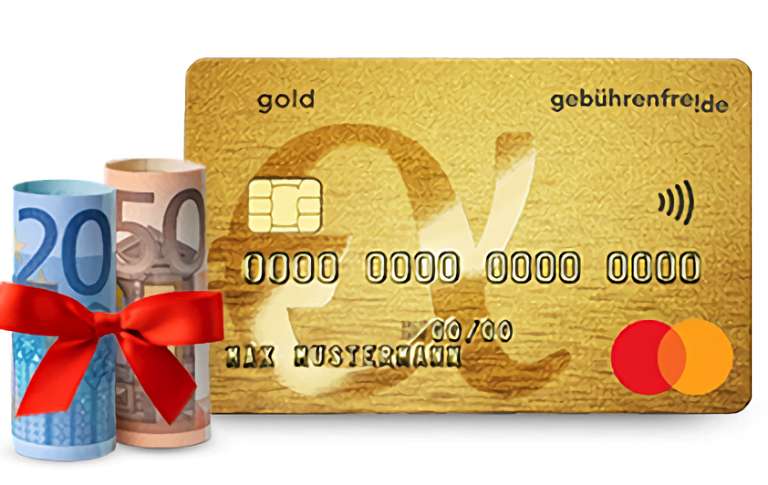 [check24 / advanzia] 110€ Prämie für kostenlose Mastercard Gold + Versicherungspaket / weltweit gebührenfrei bezahlen