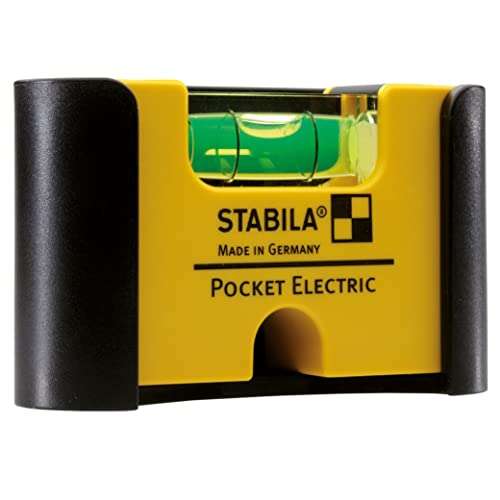 [Amazon PRIME] STABILA Mini-Wasserwaage Pocket Electric mit Gürtel-Clip, 7 cm, starker Seltenerd-Magnet